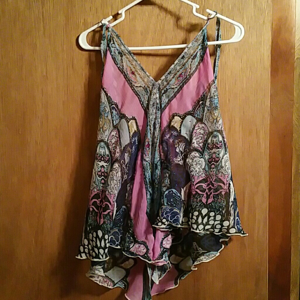 Charlotte Russe Multi-colored Print Top